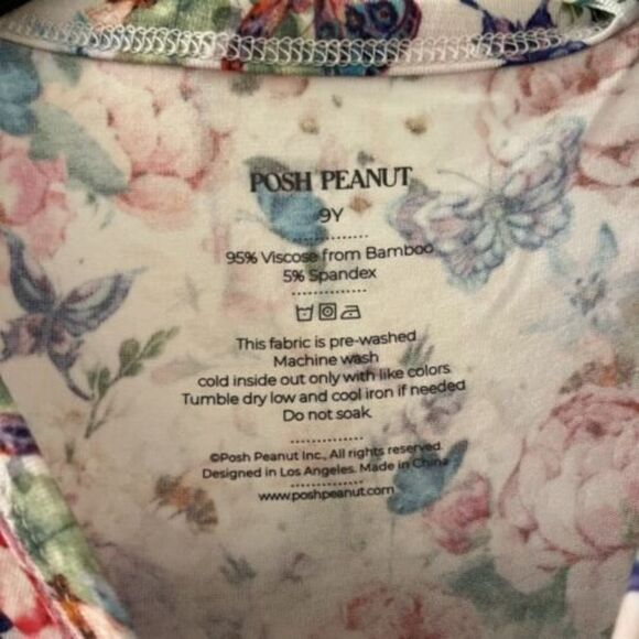 Posh Peanut Pink Vivienne Ruffled Cap Sleeve Peplum Legging Set Girls Size 9 NWT - Picture 5 of 11